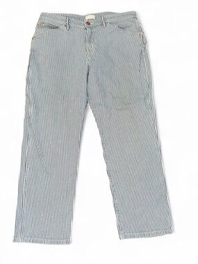 Blue & White Stripe Jeans Porter Blue 100% Cotton Blue White Stripe Pinstripe 33